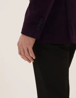 M&S Collection Men's Blazers Velvet Shawl Lapel Blazer 24 M&S Collection Men's Blazers Velvet Shawl Lapel Blazer -New In Mens Store SD 03 T70 3031F XM X EC 4