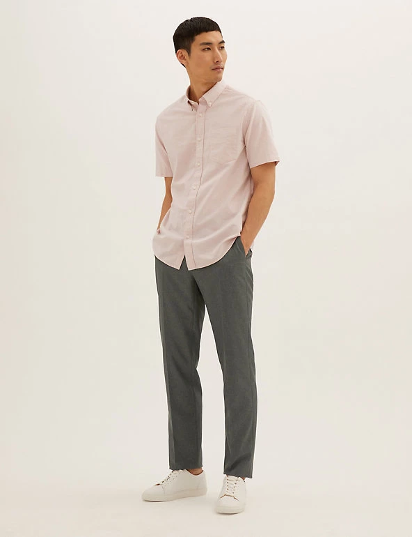 M&S Collection Men Big & Tall Regular Fit Flat Front Trousers 8 M&S Collection Men Big & Tall Regular Fit Flat Front Trousers - Image 8