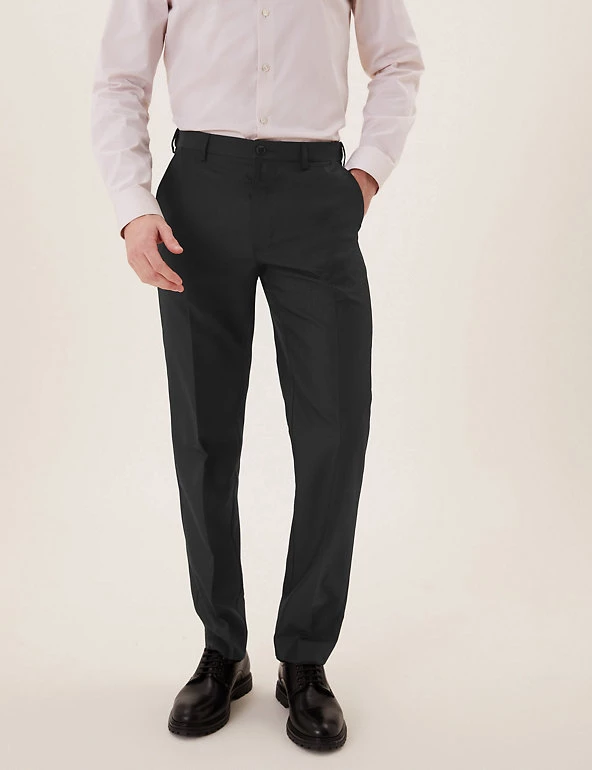 M&S Collection Men Big & Tall Regular Fit Flat Front Trousers 4 M&S Collection Men Big & Tall Regular Fit Flat Front Trousers - Image 4