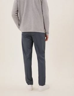 M&S Collection Men's Trousers Regular Fit Single Pleat Trousers -New In Mens Store SD 03 T70 3412Y T0 X EC 3