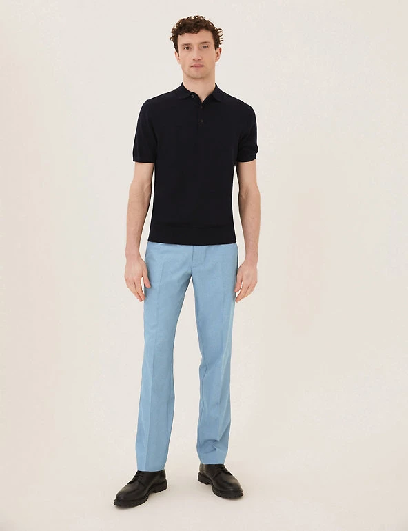 M&S Collection Smart Trousers Regular Fit Flat Front Trousers 8 M&S Collection Smart Trousers Regular Fit Flat Front Trousers - Image 8