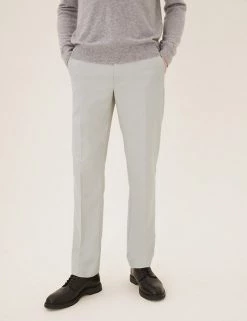 M&S Collection Smart Trousers Regular Fit Flat Front Trousers 25 M&S Collection Smart Trousers Regular Fit Flat Front Trousers -New In Mens Store SD 03 T70 3417Y NU X EC 1