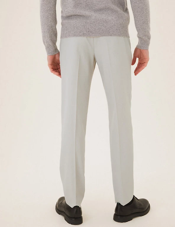 M&S Collection Smart Trousers Regular Fit Flat Front Trousers 4 M&S Collection Smart Trousers Regular Fit Flat Front Trousers - Image 4