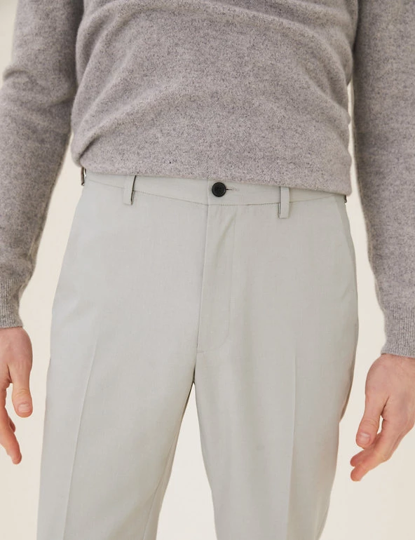 M&S Collection Smart Trousers Regular Fit Flat Front Trousers 5 M&S Collection Smart Trousers Regular Fit Flat Front Trousers - Image 5