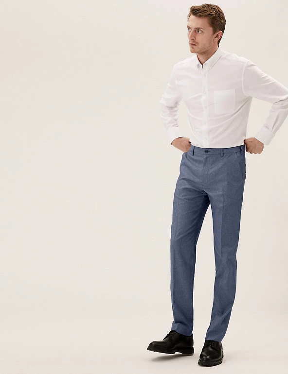 M&S Collection Smart Trousers Regular Fit Flat Front Trousers 16 M&S Collection Smart Trousers Regular Fit Flat Front Trousers - Image 16