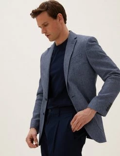 M&S Collection Men's Coats & Jackets Big & Tall Cotton Textured Rich Jacket