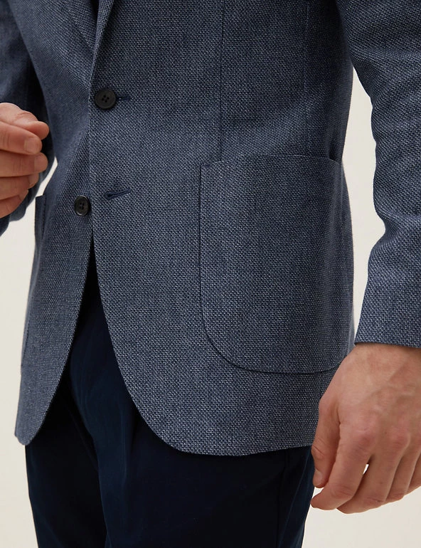 M&S Collection Men's Coats & Jackets Big & Tall Cotton Textured Rich Jacket 5 M&S Collection Men's Coats & Jackets Big & Tall Cotton Textured Rich Jacket - Image 5