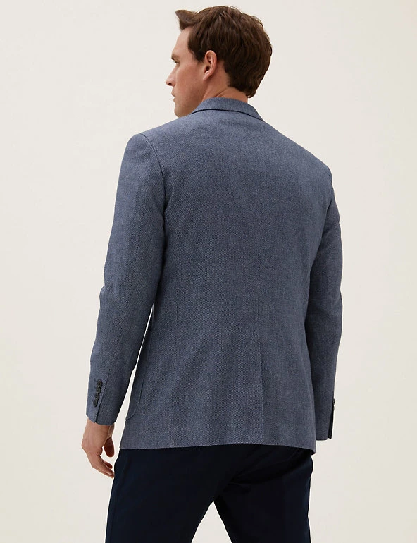 M&S Collection Men's Coats & Jackets Big & Tall Cotton Textured Rich Jacket 6 M&S Collection Men's Coats & Jackets Big & Tall Cotton Textured Rich Jacket - Image 6