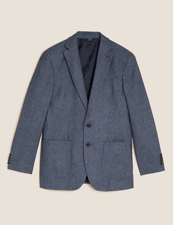 M&S Collection Men's Coats & Jackets Big & Tall Cotton Textured Rich Jacket 2 M&S Collection Men's Coats & Jackets Big & Tall Cotton Textured Rich Jacket - Image 2