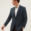 M&S Collection Men's Coats & Jackets Tonal Check Stretch Jacket