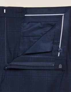 M&S Collection Smart Trousers Regular Fit Check Trousers 12 M&S Collection Smart Trousers Regular Fit Check Trousers -New In Mens Store SD 03 T70 4263Y F0 X EC 6
