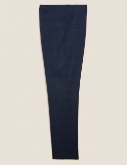 M&S Collection Smart Trousers Regular Fit Check Trousers 8 M&S Collection Smart Trousers Regular Fit Check Trousers -New In Mens Store SD 03 T70 4263Y F0 X EC 90