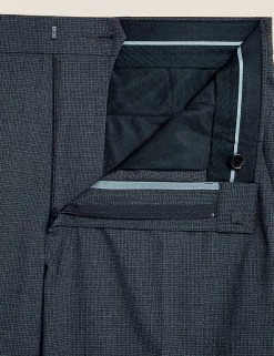 M&S Collection Smart Trousers Big & Tall Regular Fit Textured Trousers 10 M&S Collection Smart Trousers Big & Tall Regular Fit Textured Trousers -New In Mens Store SD 03 T70 4280X F0 X EC 6