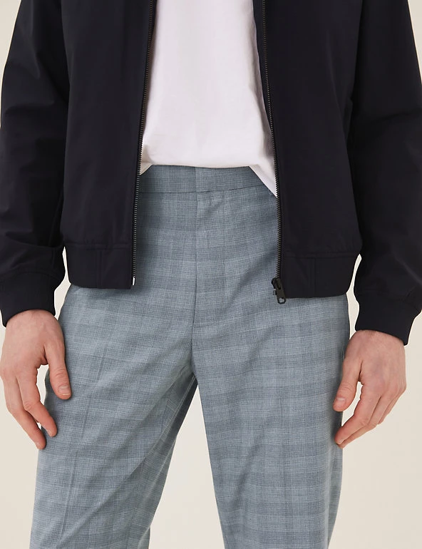 M&S Collection Smart Trousers Big & Tall Regular Fit Check Trousers 4 M&S Collection Smart Trousers Big & Tall Regular Fit Check Trousers - Image 4