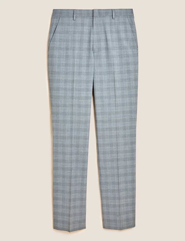 M&S Collection Smart Trousers Big & Tall Regular Fit Check Trousers 7 M&S Collection Smart Trousers Big & Tall Regular Fit Check Trousers - Image 7