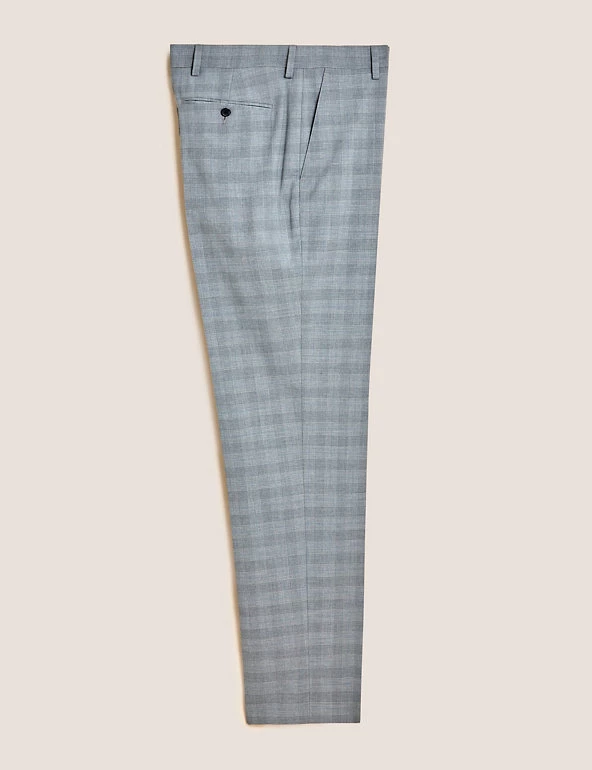 M&S Collection Smart Trousers Big & Tall Regular Fit Check Trousers 2 M&S Collection Smart Trousers Big & Tall Regular Fit Check Trousers - Image 2