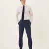 M&S Collection Smart Trousers Slim Fit Check Stretch Trousers