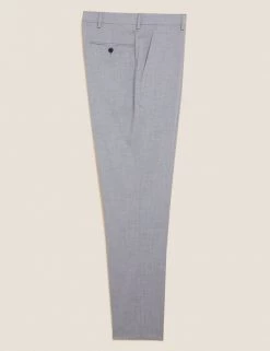 M&S Collection Smart Trousers Slim Fit Flat Front Stretch Trousers -New In Mens Store SD 03 T70 4285F T0 X EC 90