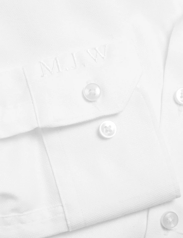 M&S Collection Personalised Gifts For Him Personalised Men's Slim Fit Cotton Shirt 4 M&S Collection Personalised Gifts For Him Personalised Men's Slim Fit Cotton Shirt - Image 4