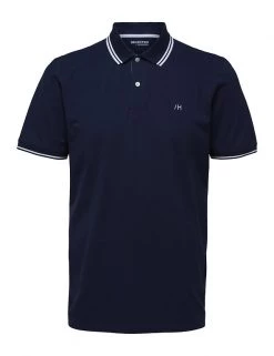 SELECTED HOMME Men's Shirts Organic Cotton Tipped Polo Shirt 16 SELECTED HOMME Men's Shirts Organic Cotton Tipped Polo Shirt -New In Mens Store SD 10 T18 1071N F4 X EC 90