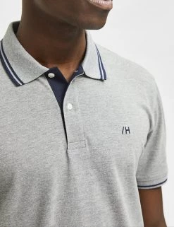 SELECTED HOMME Men's Shirts Organic Cotton Tipped Polo Shirt 14 SELECTED HOMME Men's Shirts Organic Cotton Tipped Polo Shirt -New In Mens Store SD 10 T18 1071N T4 X EC 3