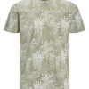 JACK & JONES Men's T-shirts Organic Cotton Leaf Print T-Shirt