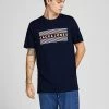 JACK & JONES Men's T-shirts Pure Cotton Crew Neck T-Shirt