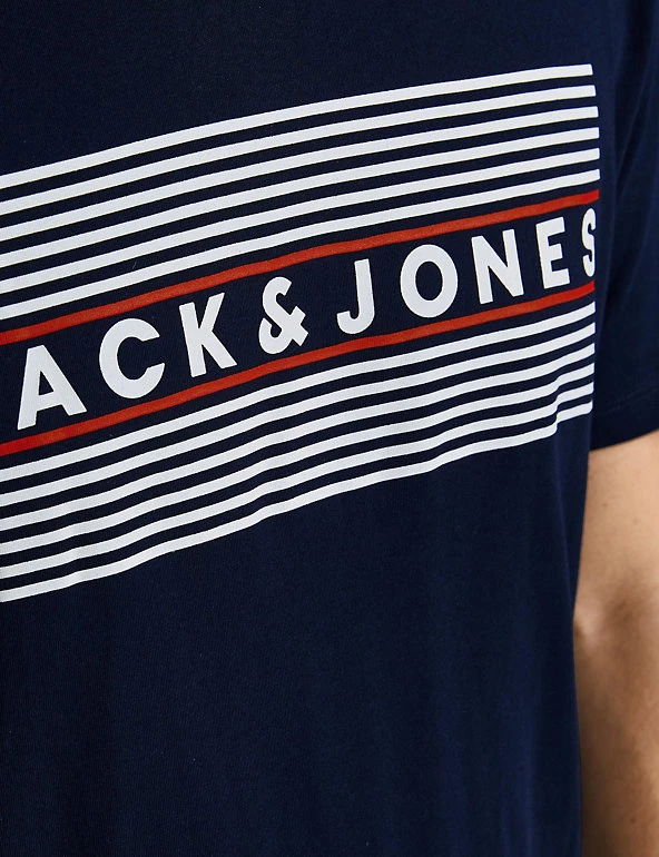 JACK & JONES Men's T-shirts Pure Cotton Crew Neck T-Shirt 6 JACK & JONES Men's T-shirts Pure Cotton Crew Neck T-Shirt - Image 6