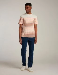 Farah Men's T-shirts Organic Cotton Striped T-Shirt