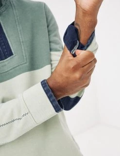 FatFace Men's Hoodies & Sweatshirts Pure Cotton Colour Block Sweatshirt -New In Mens Store SD 10 T19 1136 IB X EC 1