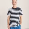 Seasalt Cornwall Men's T-shirts Organic Cotton Crew Neck Striped T-Shirt