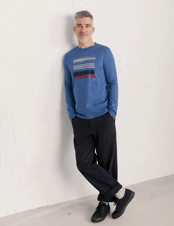 Seasalt Cornwall Men's T-shirts Organic Cotton Graphic Long Sleeve T-Shirt 3 Seasalt Cornwall Men's T-shirts Organic Cotton Graphic Long Sleeve T-Shirt - Image 3