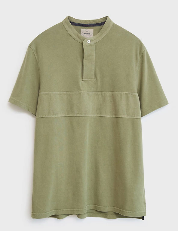 White Stuff Men's Rugby Shirts Pure Cotton Grandad Collar Rugby Shirt 2 White Stuff Men's Rugby Shirts Pure Cotton Grandad Collar Rugby Shirt - Image 2