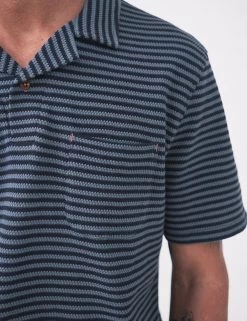 White Stuff Men's Polo Shirts Pure Cotton Striped Revere Polo Shirt -New In Mens Store SD 10 T19 1740 F4 X EC 1