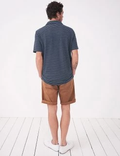 White Stuff Men's Polo Shirts Pure Cotton Striped Revere Polo Shirt -New In Mens Store SD 10 T19 1740 F4 X EC 2