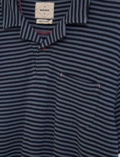 White Stuff Men's Polo Shirts Pure Cotton Striped Revere Polo Shirt -New In Mens Store SD 10 T19 1740 F4 X EC 4