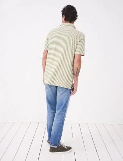 White Stuff Men's Polo Shirts Pure Cotton Striped Revere Polo Shirt -New In Mens Store SD 10 T19 1740 J4 X EC 2