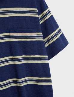 White Stuff Men's T-shirts Pure Cotton Striped Crew Neck T-Shirt -New In Mens Store SD 10 T19 1743 XU X EC 4