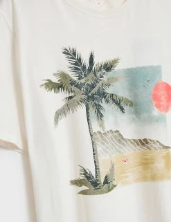 White Stuff Men's T-shirts Pure Cotton Tropical Graphic T-Shirt -New In Mens Store SD 10 T19 1747 NB X EC 4