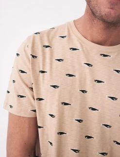 White Stuff Men's T-shirts Pure Cotton Fish Print T-Shirt -New In Mens Store SD 10 T19 1748 A4 X EC 1