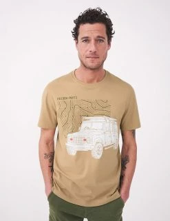 White Stuff Men's T-shirts Pure Cotton Freedom Awaits Graphic T-Shirt