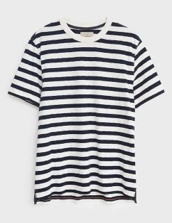 White Stuff Men's T-shirts Pure Cotton Striped Crew Neck T-Shirt -New In Mens Store SD 10 T19 1766 F4 X EC 90