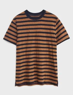 White Stuff Men's T-shirts Pure Cotton Striped Crew Neck T-Shirt -New In Mens Store SD 10 T19 1767 N4 X EC 90