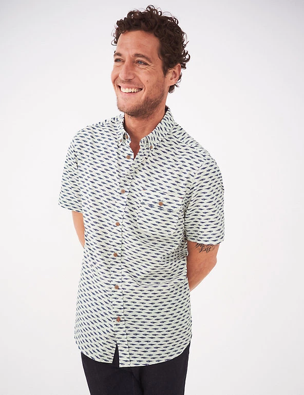 White Stuff Casual Shirts Pure Cotton Print Shirt 1 White Stuff Casual Shirts Pure Cotton Print Shirt