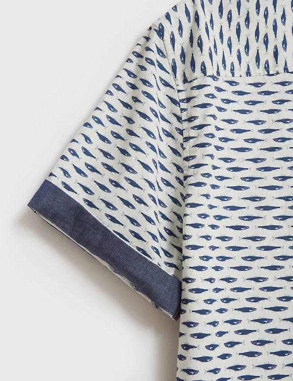 White Stuff Casual Shirts Pure Cotton Print Shirt 6 White Stuff Casual Shirts Pure Cotton Print Shirt - Image 6