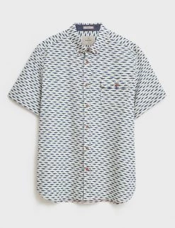 White Stuff Casual Shirts Pure Cotton Print Shirt 7 White Stuff Casual Shirts Pure Cotton Print Shirt -New In Mens Store SD 10 T19 1786 NB X EC 90