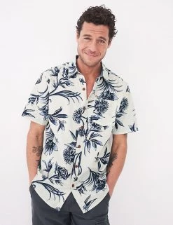 White Stuff Casual Shirts Linen Blend Floral Shirt