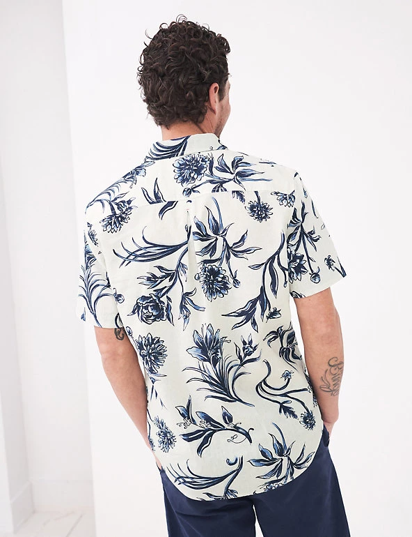 White Stuff Casual Shirts Linen Blend Floral Shirt 4 White Stuff Casual Shirts Linen Blend Floral Shirt - Image 4