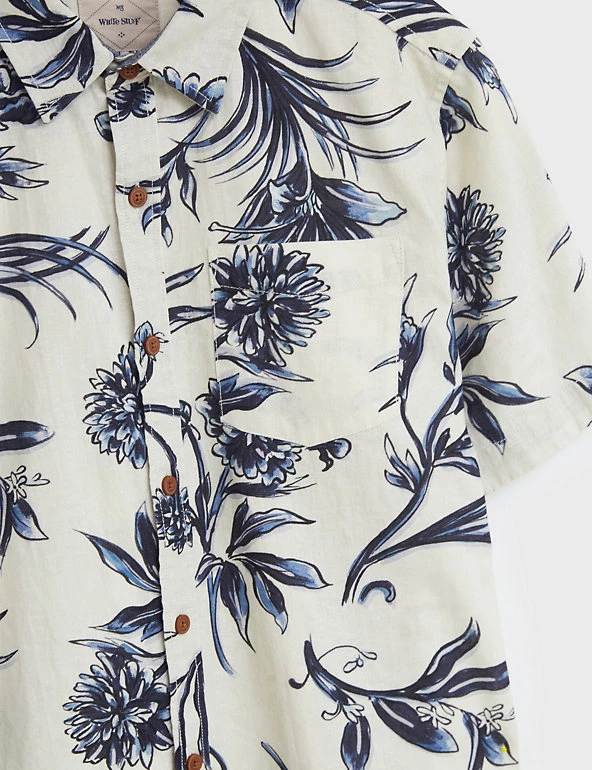 White Stuff Casual Shirts Linen Blend Floral Shirt 6 White Stuff Casual Shirts Linen Blend Floral Shirt - Image 6