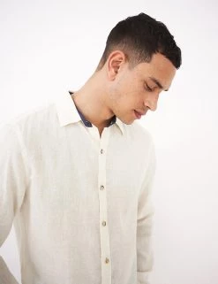 White Stuff Casual Shirts Pure Linen Shirt -New In Mens Store SD 10 T19 1792 NZ X EC 1